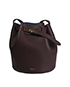 Abbey Bucket Bag, &pound;395, Handbags, Blue/Purple, Leather, Front view